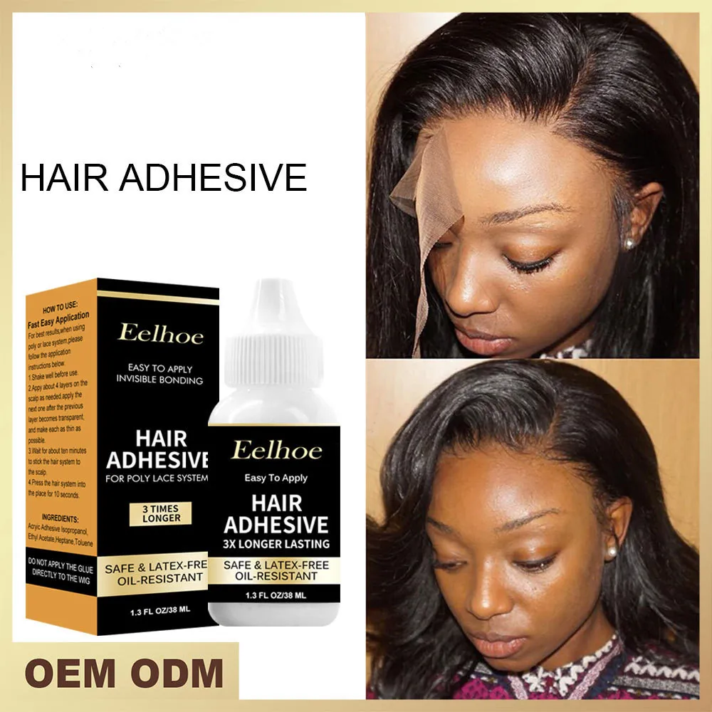 Private label clear invisible strong hold water proof lace front wig adhesive glue