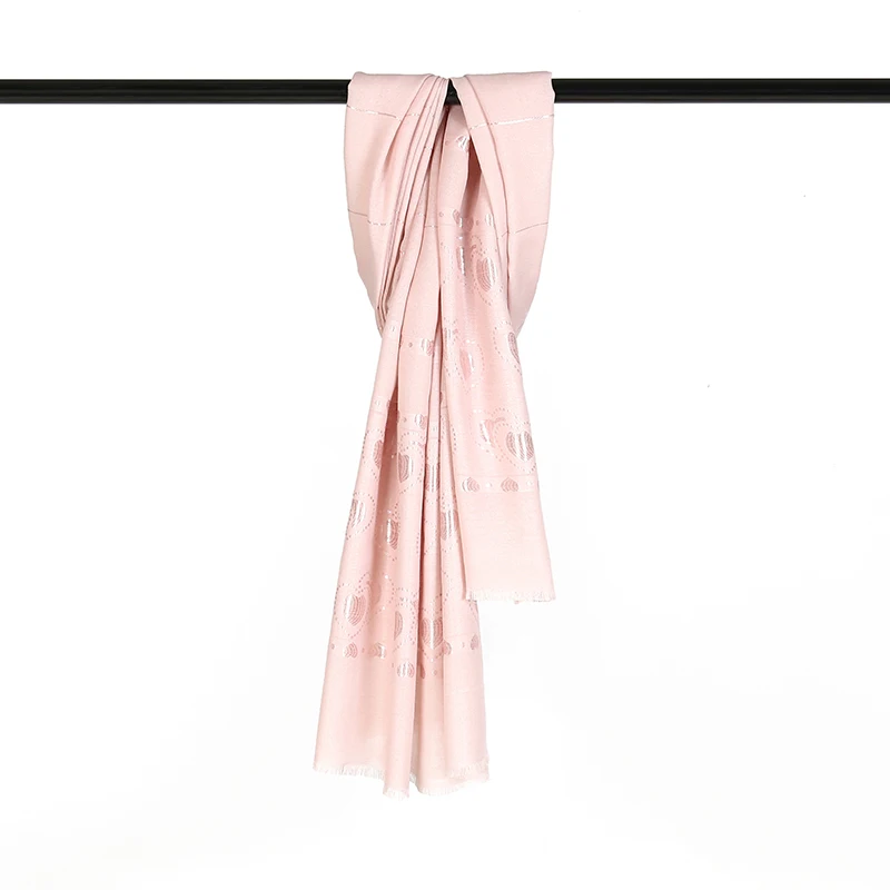 New Products Spring Summer Travel Chevron Stripe Print Infinity Jersey Hidden Pocket Scarf