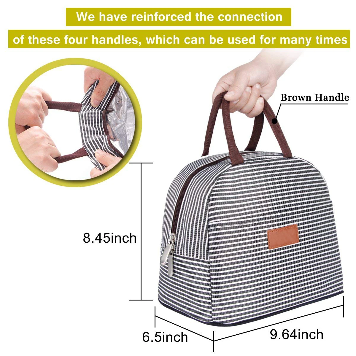 Portable reusable oxford Lunch Bag Tote Bag for Women, Lunch Organizer Holder Lunch Container