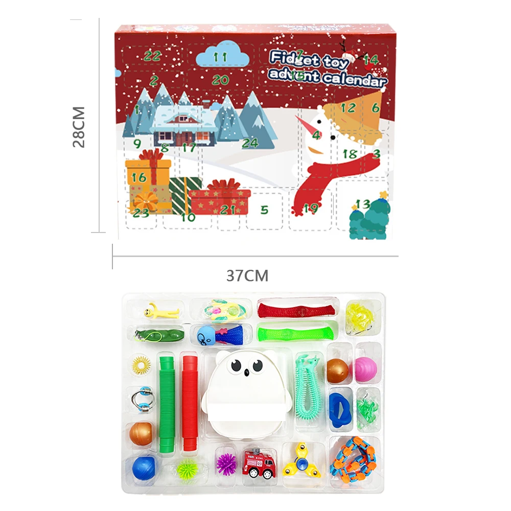 Source Factory Hight Manufacturing Christmas Present Fidget Spinner Advent Calendar And Fidget Advent Calendar Toy