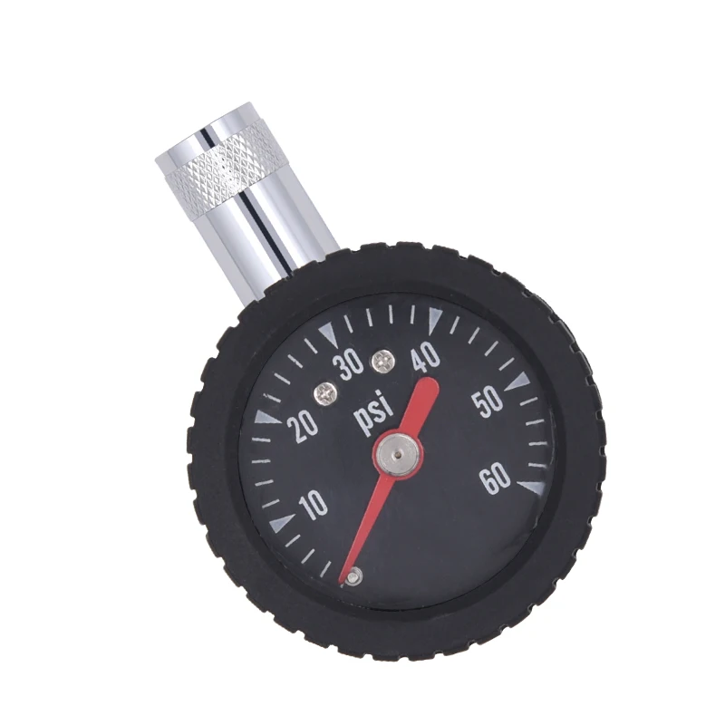 High Accuracy Metallic Dial Tire Pressure Gauge 60PSI for car