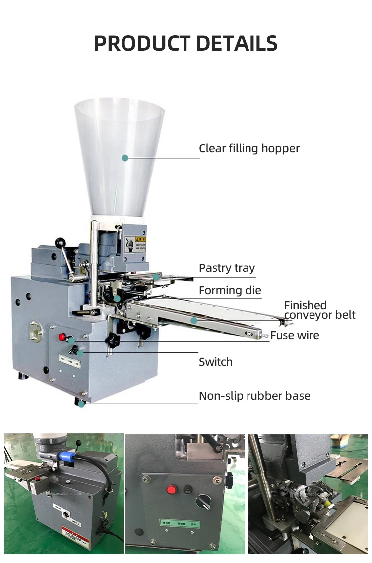 High Efficiency  Small Dumpling Making Machine Table Top Semi Automatic Chinese Dumpling Machine
