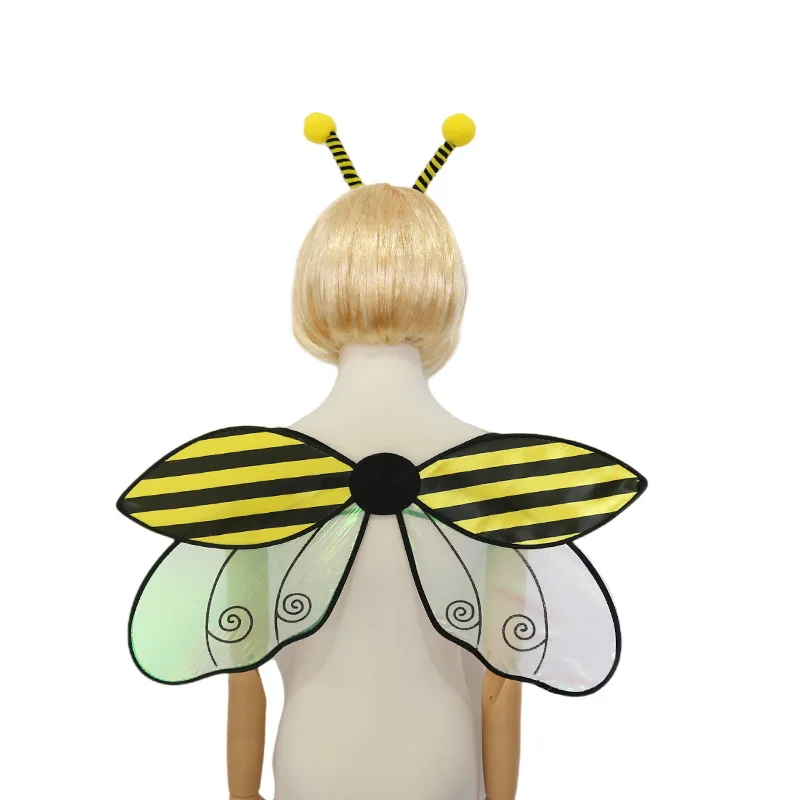 New Halloween holiday party masquerade ball Costume as an insect wing Ladybug bee wings 2-piece set