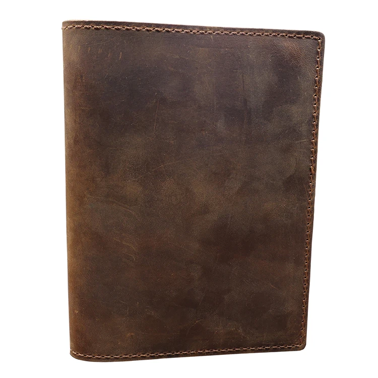 Book Sleeve Cover Customised Leather Notebook Handmade Real Genuine Leather Journal Writing Planner