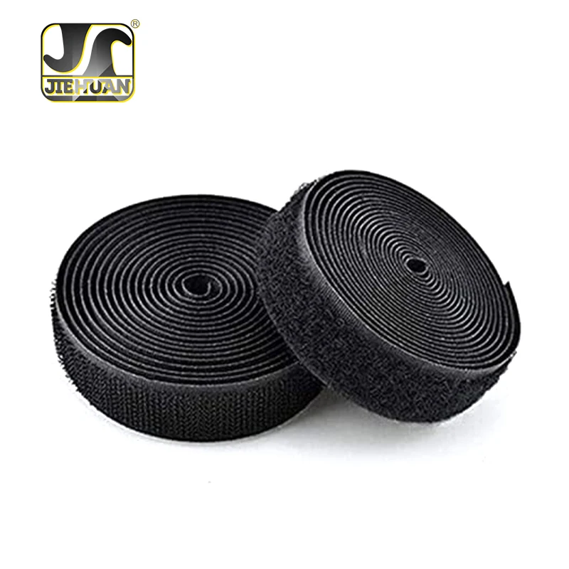 Customized factory  custom parches nylon velcro adhésif 10mm logo industrial strength hook and loop strap rollers