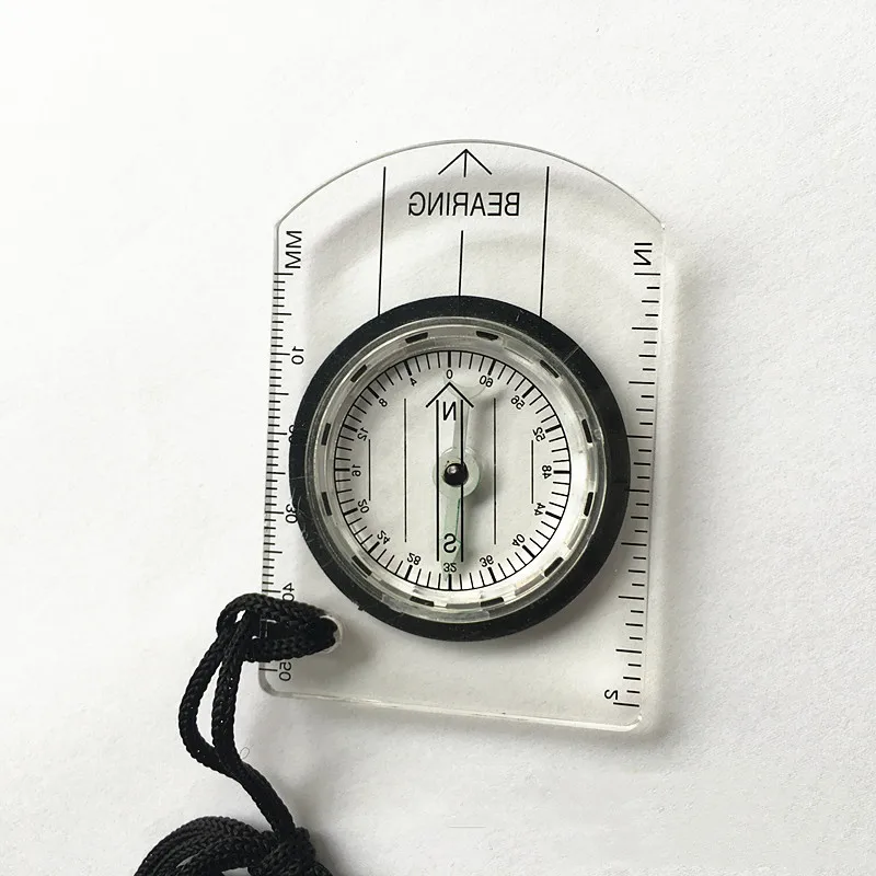 Mountain Professional Mini Compass Map Scale Ruler Multifunctional Equipment Outdoor Hiking Camping Survival Brujula