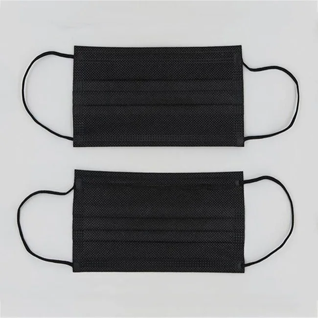 Black 3PLY Mouth Mask Medical Face Masks With Earloop For Personal Protection