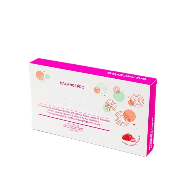 Natural Probiotic Food Supplement Chewable Tablet Candy for Children ODM & OEM Service Private Label Best Gastrointestinal Care