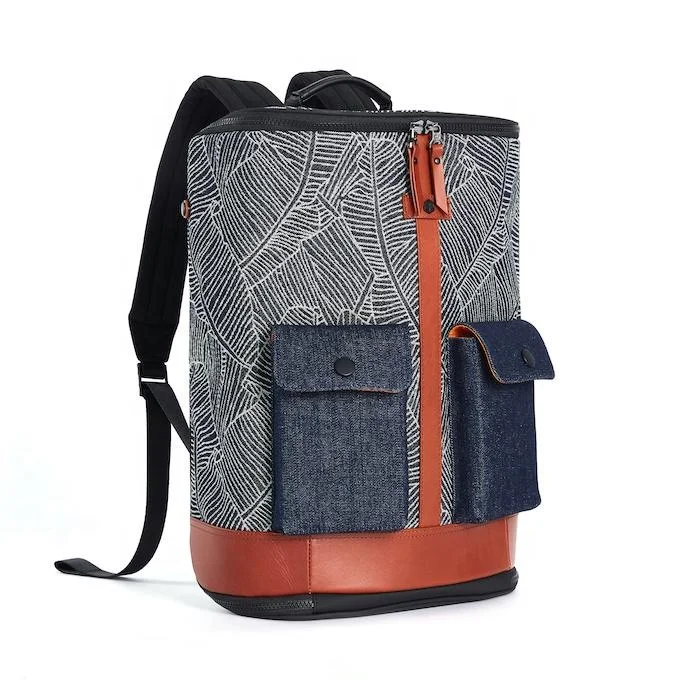 Designer Large Capacity Laptop Bag High End Jacquard Denim Designer Backpack For Women