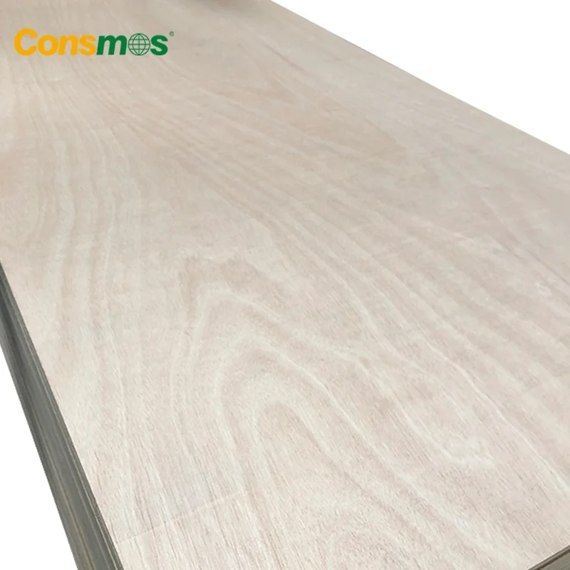 Linyi Consmos high quality okume plywood Bintangor plywood commercial plywood 2.7mm/3mm/18mm
