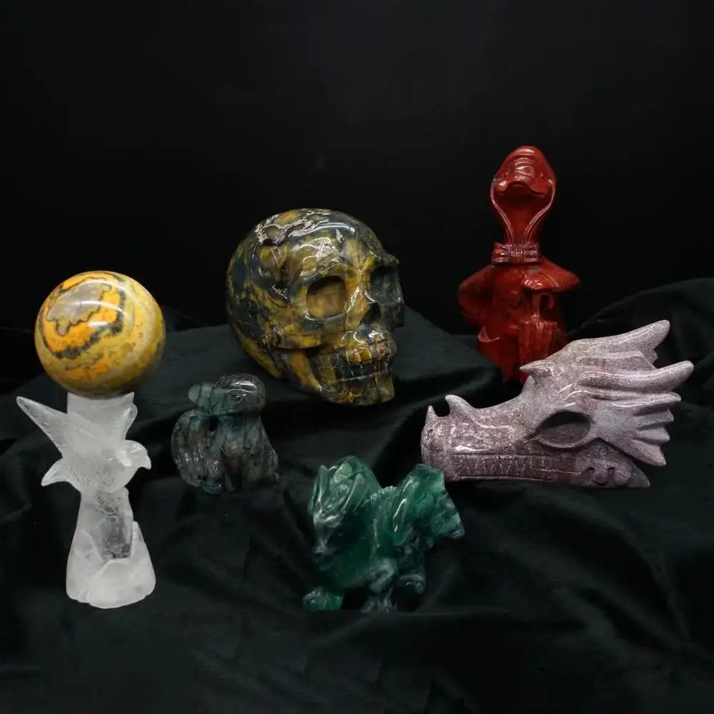 Yinglai factory wholesale high quality crystal stones animals natural crystal animal carving  for home decoration