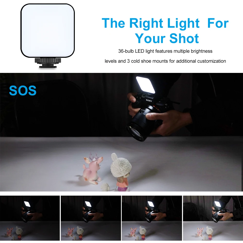 W&5 W36 Super Brightness Led Photography Lighting Camera Flash Light For Portable Fill Light Shooting