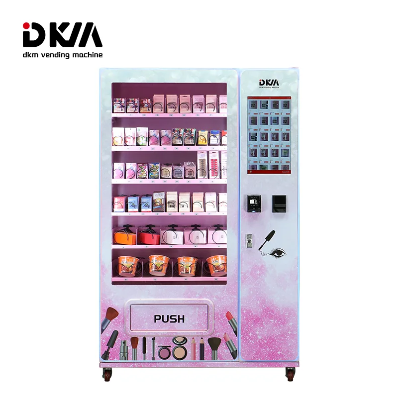 DKM custom touch screen beauty product wigs press on nails makeup false eyelashes hair cosmetics lashes beauty vending machine