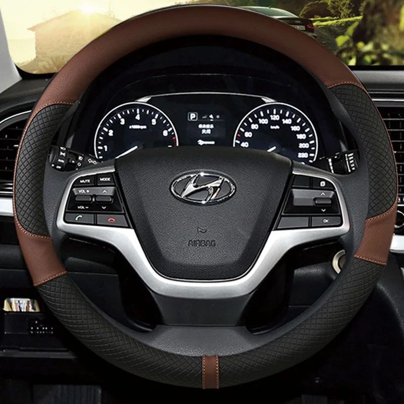 Steering Wheel Cover Universal Leather Anti-Slip Covers