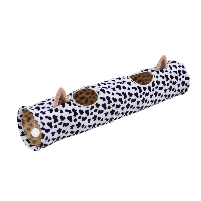 Collapsible Luxury Plush Cat Tunnel Tube Warm Winner Folding Cat Tunnel Bed