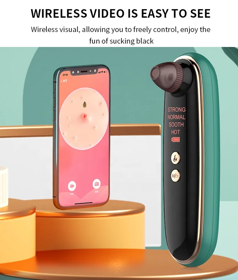 
Visual HD Vacuum Blackhead Removal Suction WIFI Visible Blackhead Remover with Camera 