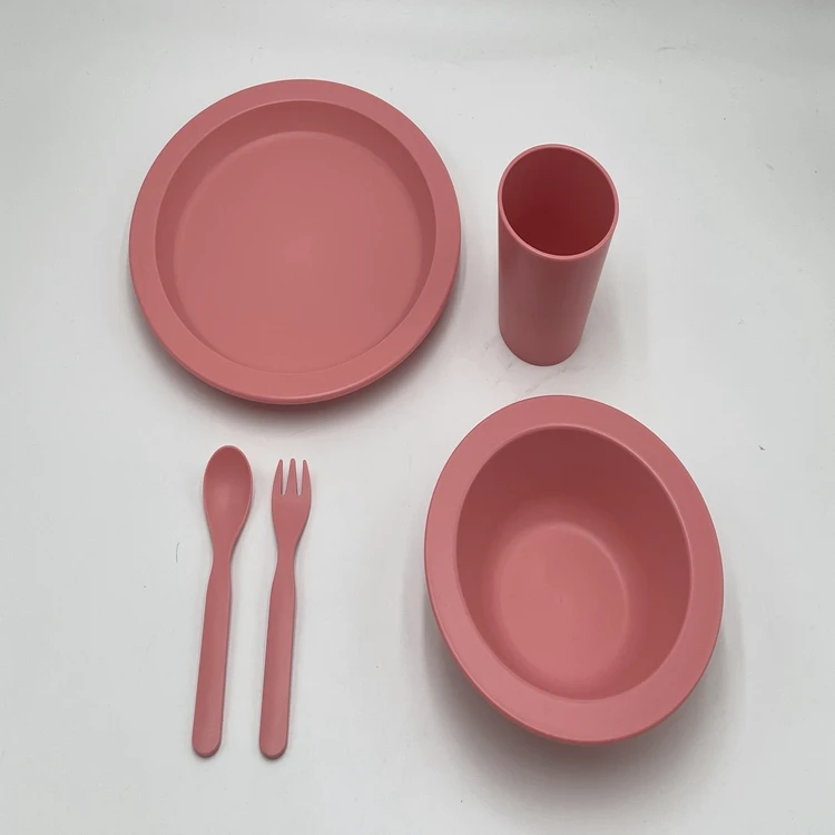 New Design Children Plastic Bowl Plate Baby Feeding Tableware Cartoon Cute Boy Girl Gift Baby Food Plate Set