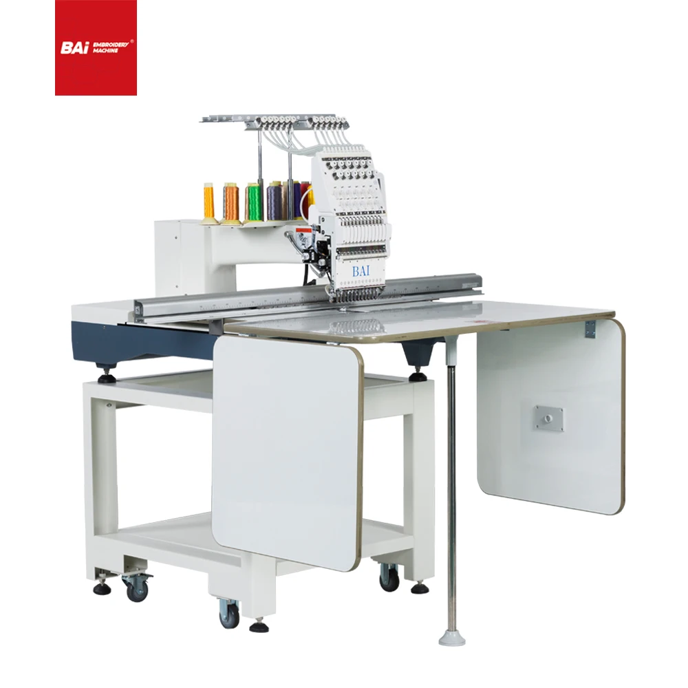 
BAI High speed automatic hat single head computer embroidery machine with big area 