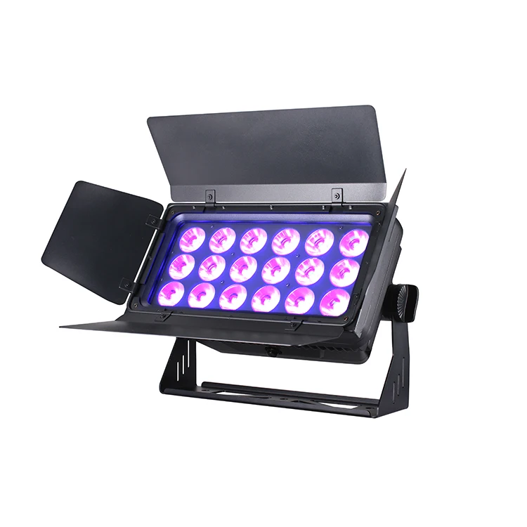 Водонепроницаемый IP65 городской Цвет DMX512 18x20 Вт Rgbw наружный светодиодный прожектор для мытья стен с дверью сарая