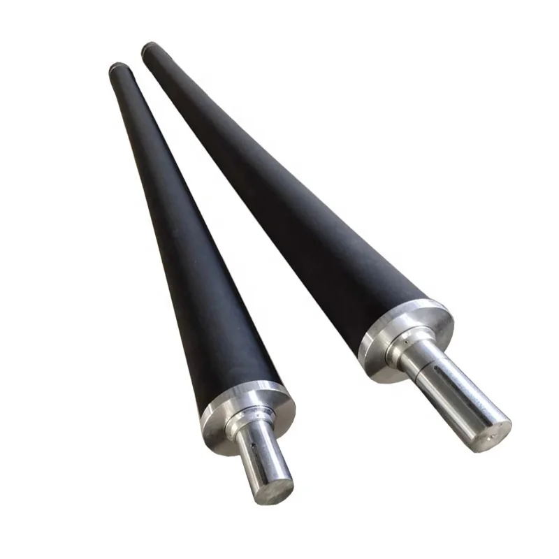 Custom Nr Nbr Rubber Coated Roller Nonstandard Polyurethane Transmission Rollers Precision Urethane Ss Shaft Oem Roller Printer