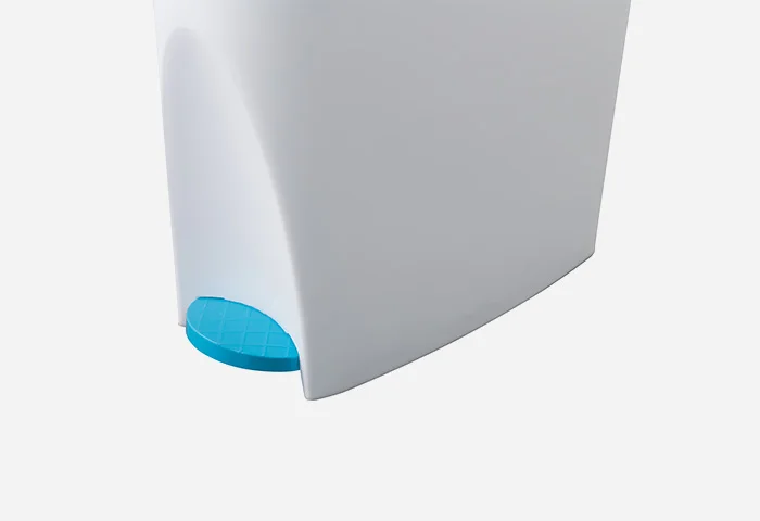 18 L Slim Plastic Hygiene Bin with Foot Pedal Commercial Grade Step-On Waste Bin for Washing Room