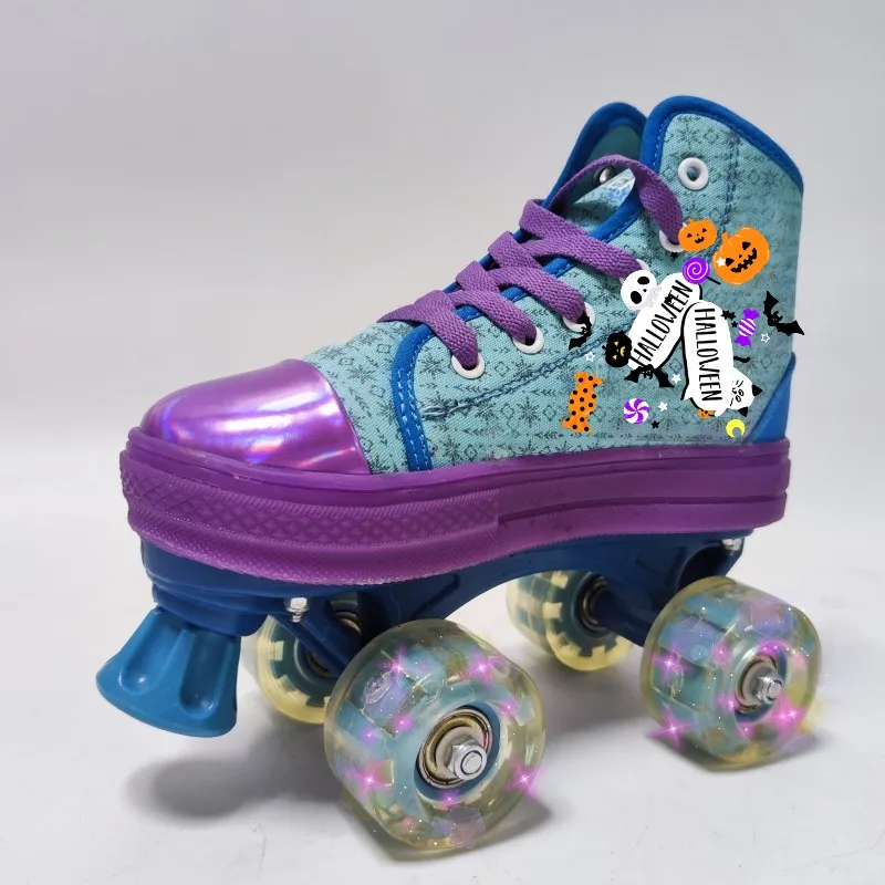 Children Double Row Outdoor Kids Sketing Shoe Simple Four Wheel Roller Skates Walking Shoes