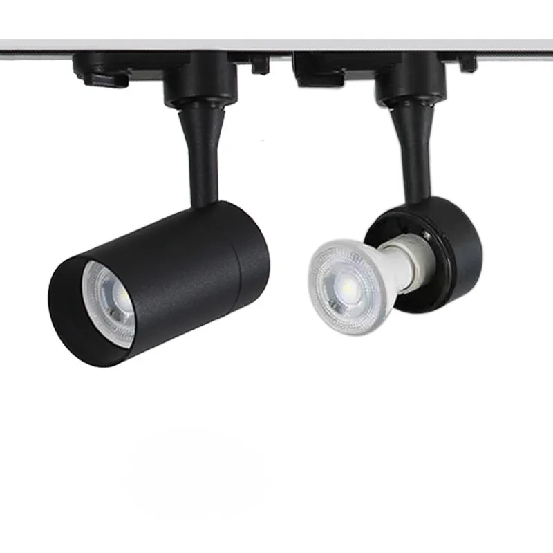 Track lighting system 220V surface mounted cob guide track spotlights exhibition hall background wall household LED track lights