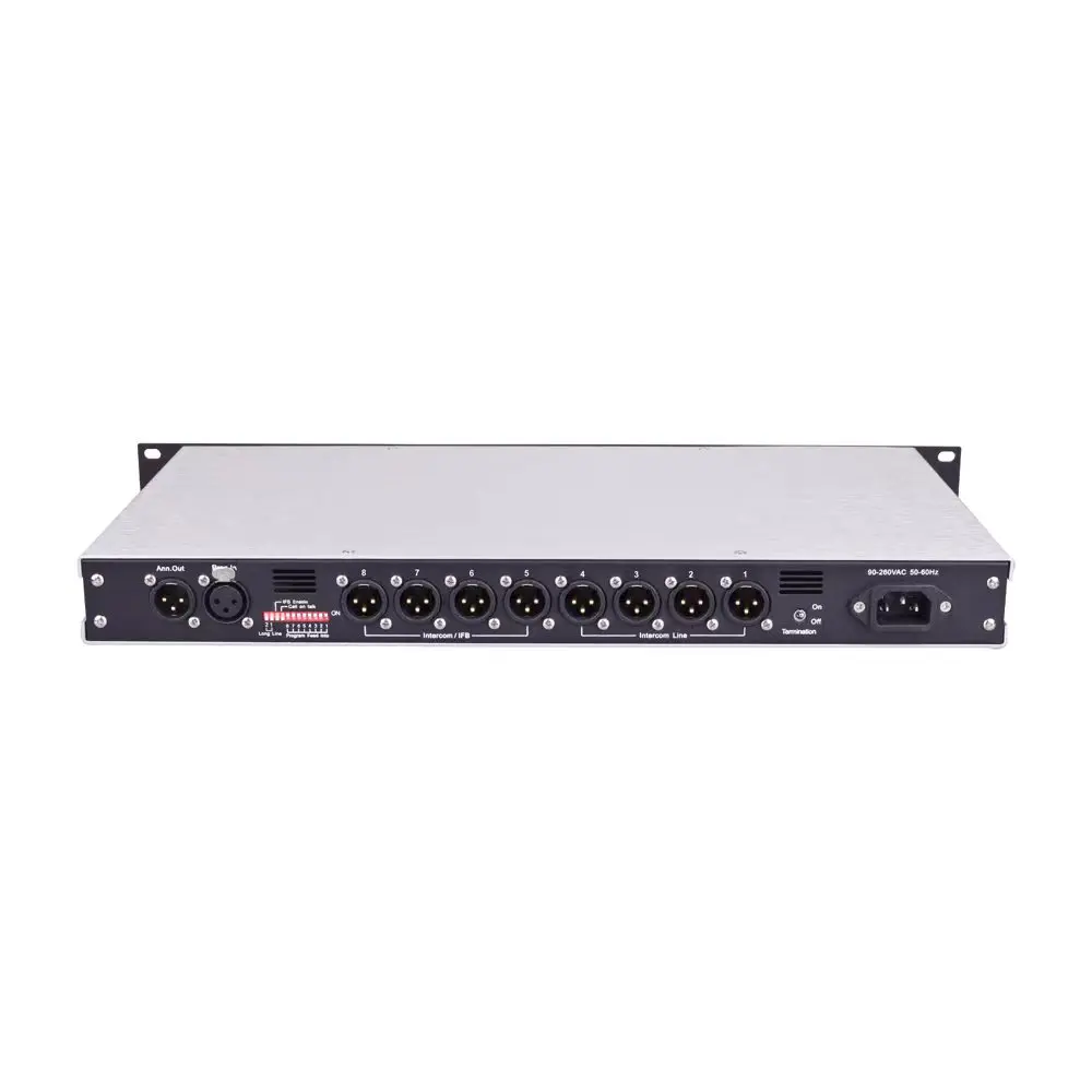 TELIKOU TM-800 Full-Duplex 8 Channel wired intercom system for professional stage wedding long range work with MS-702