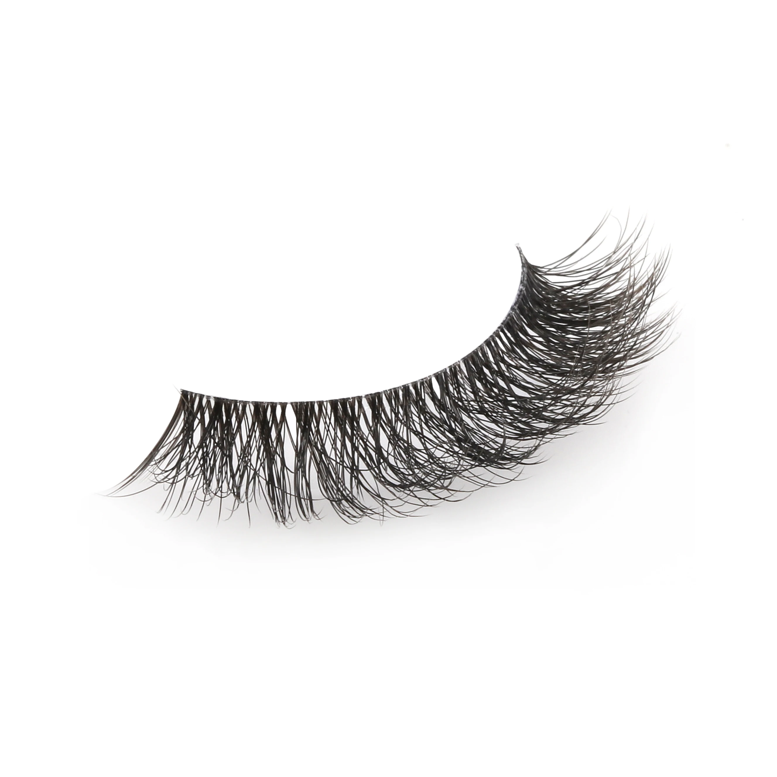 Lashes Wholesale Triangle fiber false eyelashes Natural Long Human Hair effect Faux Mink Eyelashes