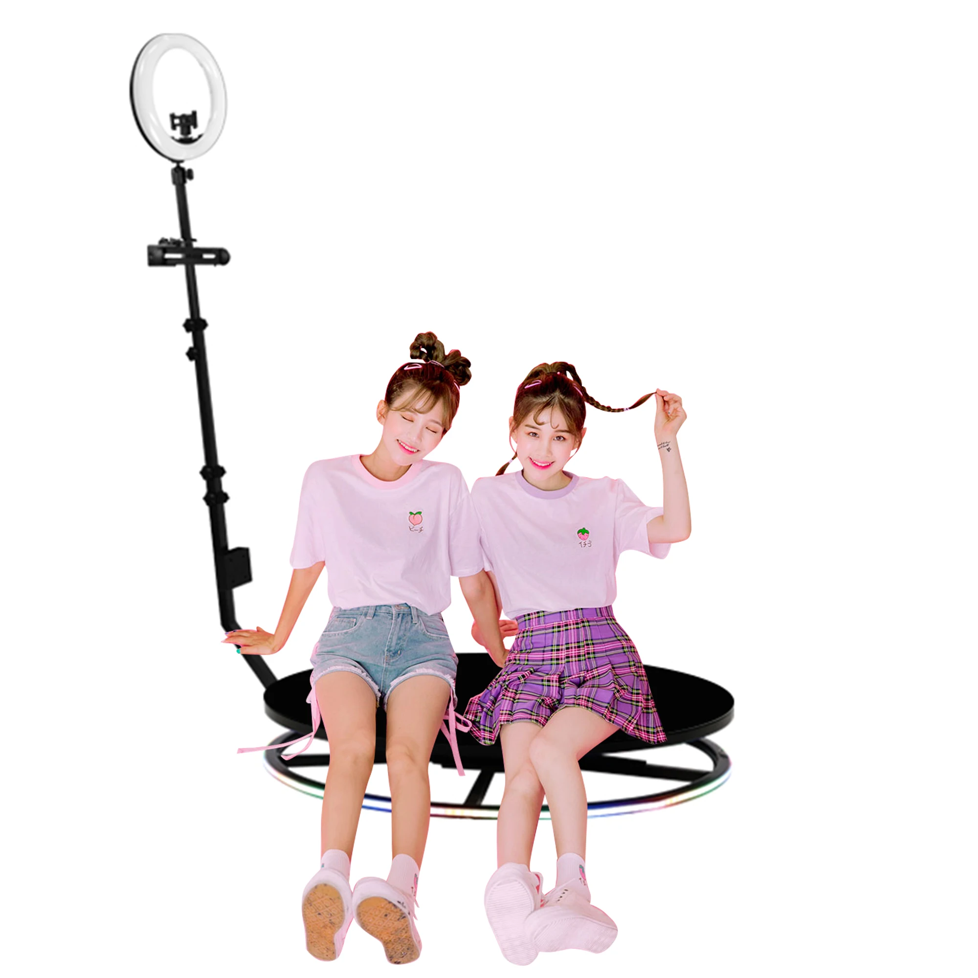 68cm Fast DHL Camera 360 Degree Photobooth Machine Video Spinner Led 360 Photo Booth Platforms Automatic Party Wedding Supplies