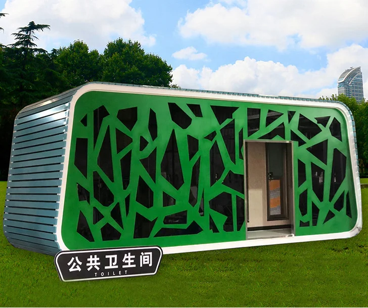 Prefabricated easy install construction site standard modular movable public shipping container toilet portable shower cabin