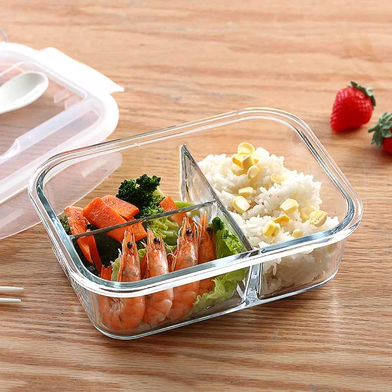 
2020 newest food-grade PP pyrex glass built-in food-grade silicone seal ring storage container wholesale crisper 