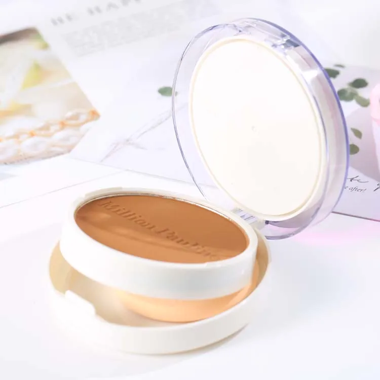 Wholesale Waterproof Lasting Whitening Concealer Compact Pressed Powder 2 in 1 Best Facial Foundation Powder