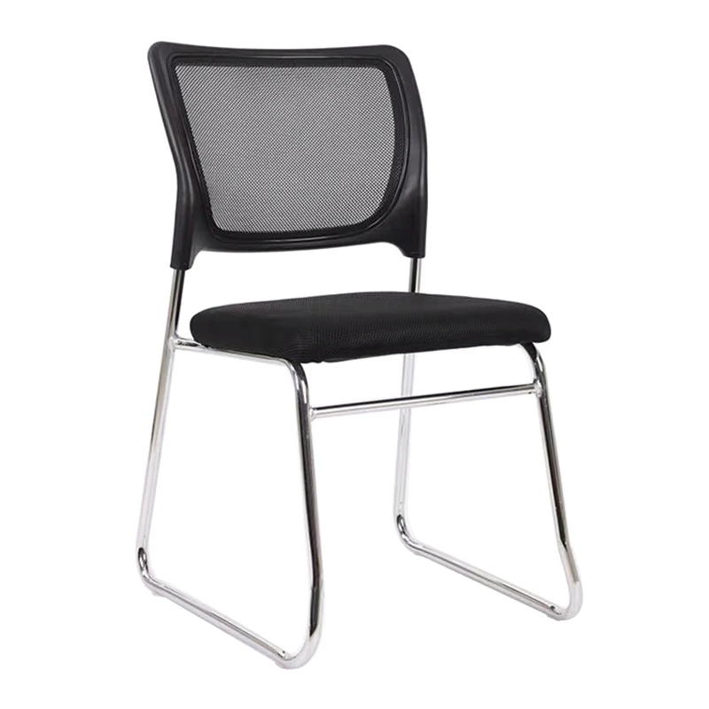 Wholesale cheap mesh metal base armless training meeting room plastic stackable chair