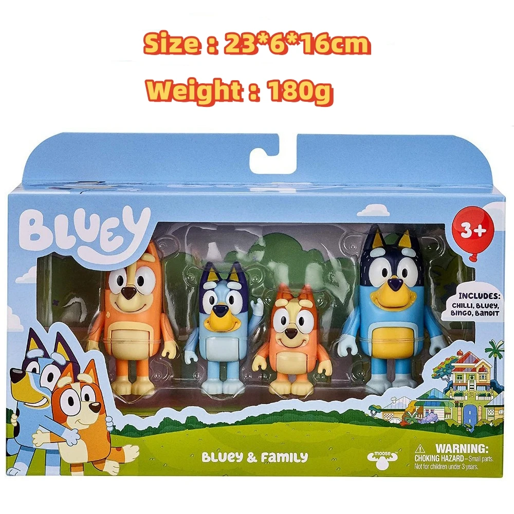 Zealed wholesale Puppy joint movable car ornaments doll toys 5 styles Blueies family model ornaments