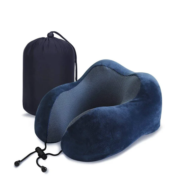 Подушка для шеи с эффектом памяти, U-образная пенопластовая подушка для автомобильного подголовника, для путешествий на самолете