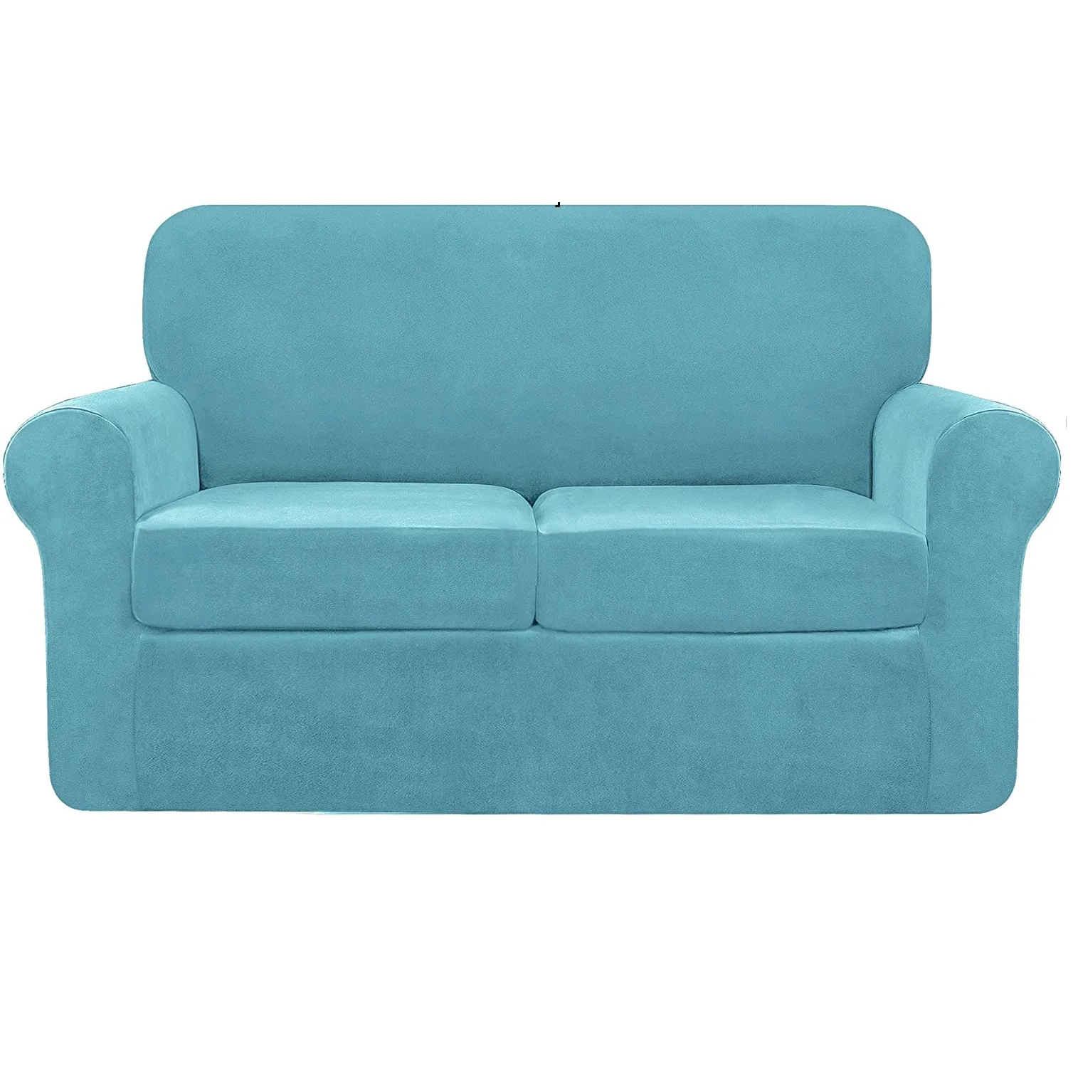 
Velvet Plush High Stretch Couch with Separate Cushion Covers Furniture Protector Machine Washable Sofa Slipcover 