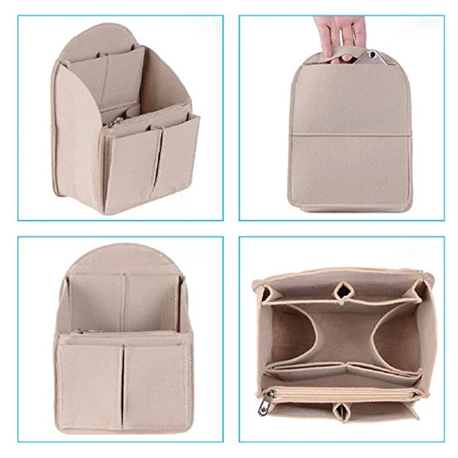 Lightweight sturdy felt backpack organizer insert Bag organizer