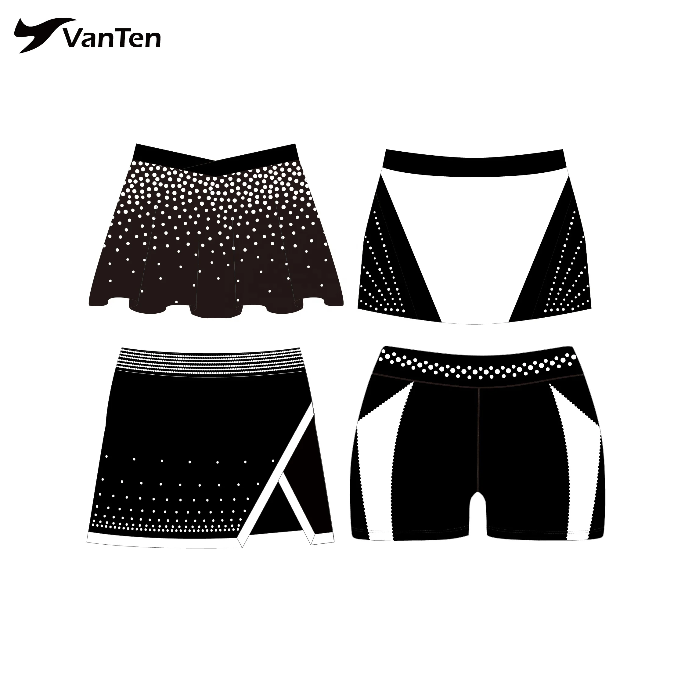 High school girls golf run skirts solid color custom cheer sports pleated skirt