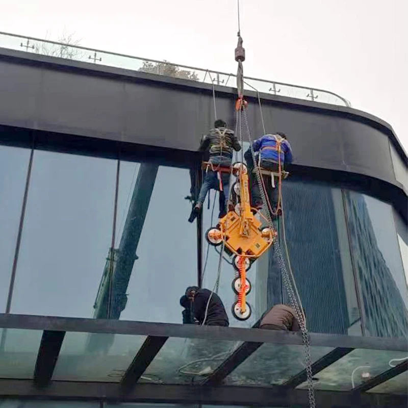 Add 2 free rubber suction cups and glass curtain wall vacuum elevator