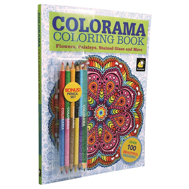 
Custom Adults/Children/Kids Coloring Book with 12 Colored Pencils, Create Something Wonderful & Relax 