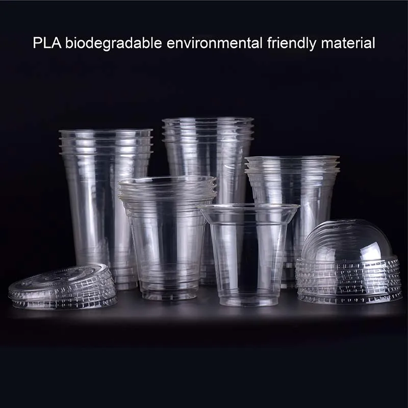 logo printed biodegradable PLA disposable  plastic cup for juice