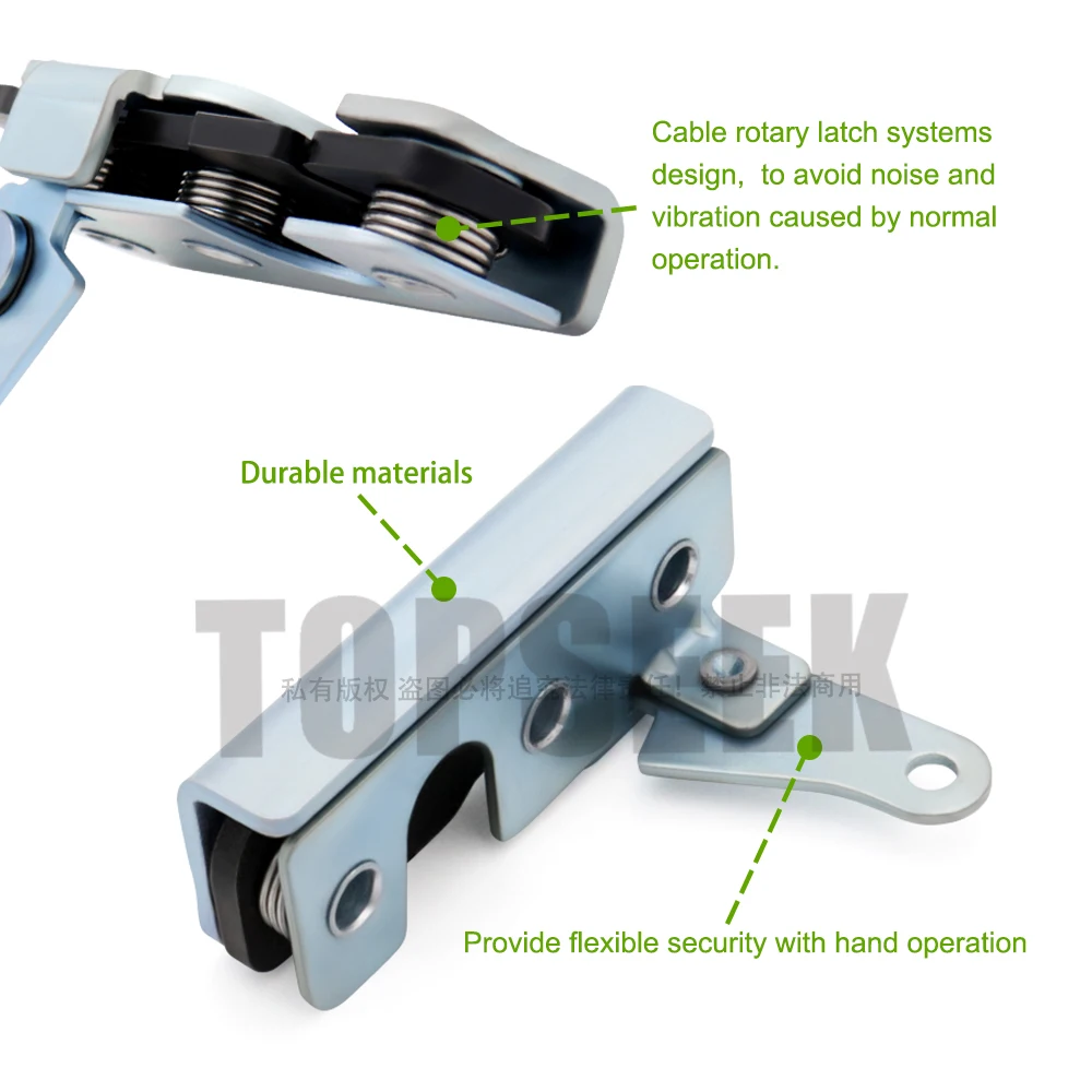 Rotary Door Latch  Auto toggle clamp latch Rotary Door Draw Lock Iron Zinc Plated Door Panel Concealed Panel Latch