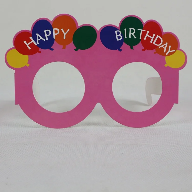 Custom Cartoon Personality Paper Glasses Birthday Party Decoration for Babies and Kids Creative Sunglasses