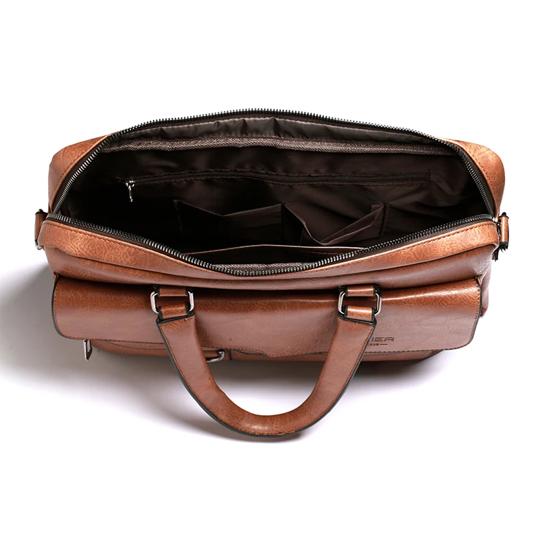 New arrival cmultifunction fashion business luxury PU man messenger vintage leather laptop bag