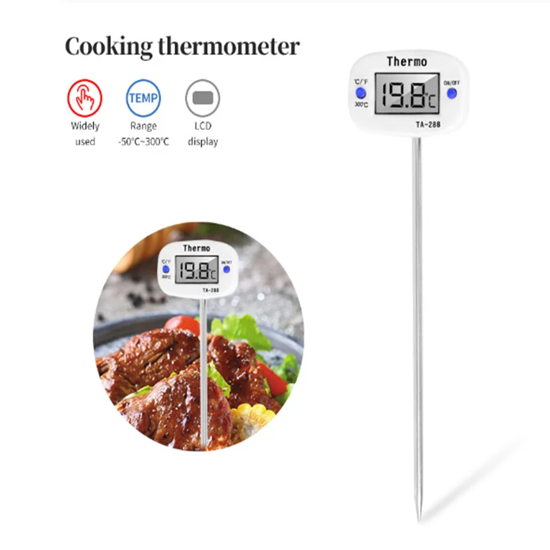 Portable Electronic LCD Monitors Stainless Steel Sensor Probe Cooking BBQ Food Meat Digital Thermometer Tools