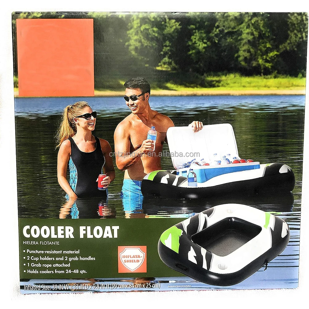 Factory Custom PVC Inflatable Ice Bucket Floating Cup Holder for Adults Kids Summer Water Party Supplies Swimming Pool