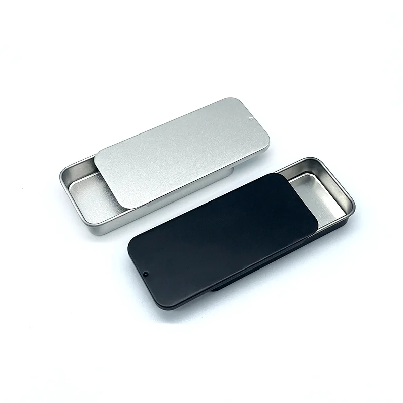 Small Slide Lid Lip Balm Storage Cosmetic Tin Container Packaging Metal Tin Box
