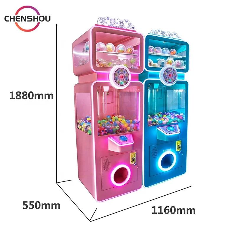 Coin Operated Capsule Toy Vending Machine Gashapon Prize Game for Kids