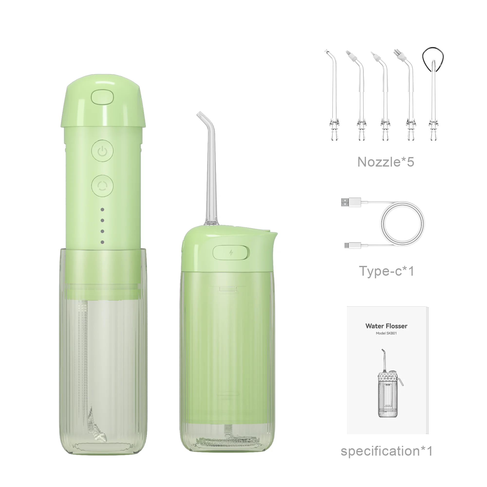Free sample Portable Foldable Water Flosser Teeth Cleaning Private Label Rechargeable Cordless Electric Dental Oral Irrigator